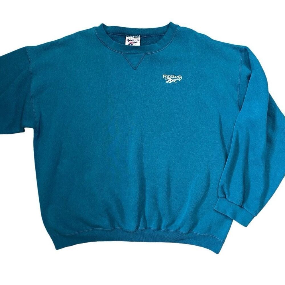 Vintage 90’s Reebok Logo Spellout Sweatshirt Crewneck Size XL Made In USA